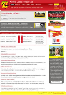 Web Design and Website Development for Watford Ladies F.C.