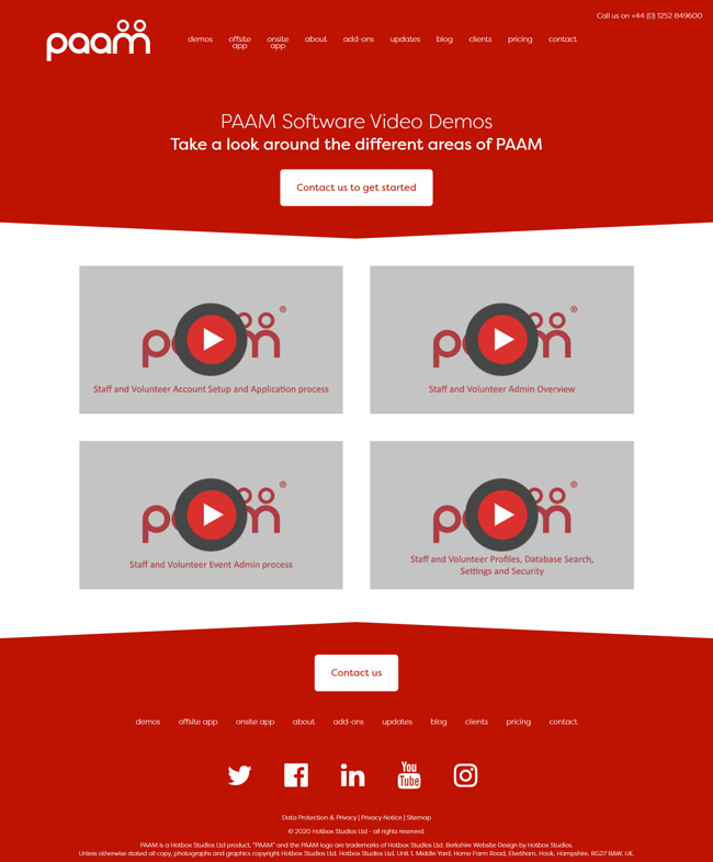 PAAM Software App Website Design and Umbraco Web Development SP002 Video Demos
