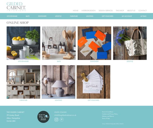 The Gilded Cabinet Website Design and WordPress Web Development SP015 Shop