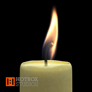 Mental Ray for Maya Subsurface Scattering Candle Wax Tutorial - 3D Candle Animation frame 00130