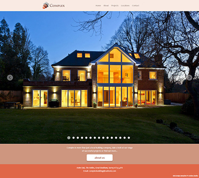 Complex Building Services Web Design - Screen Print 001 - Homepage 470x420Px72Dpi