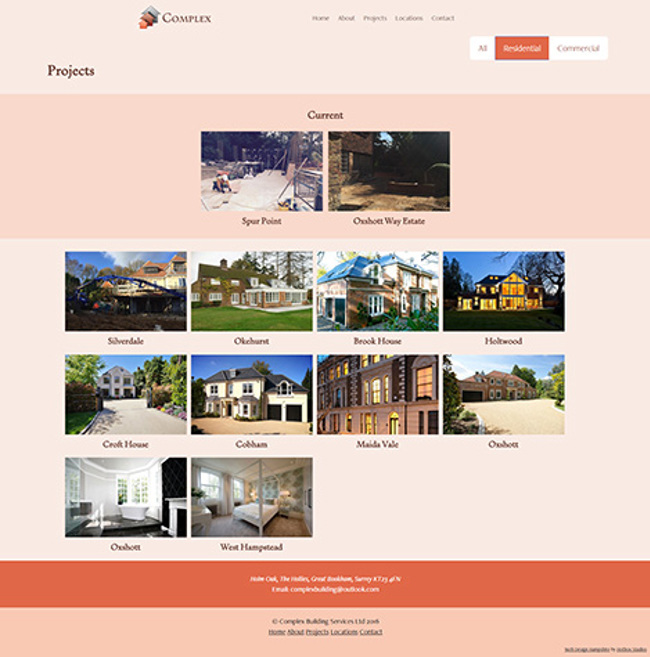 Complex Building Services Web Design - Screen Print 004 - Projects Residential 470x475Px72Dpi