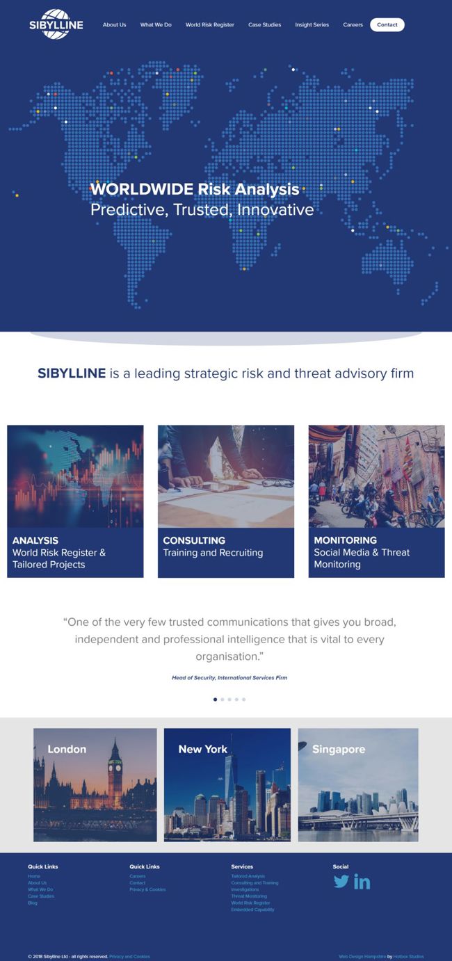 Sibylline Wordpress Web Design SP001 Homepage