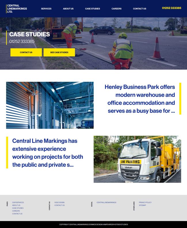 Central Linemarkings Wordpress Web Design SP004 Case Studies