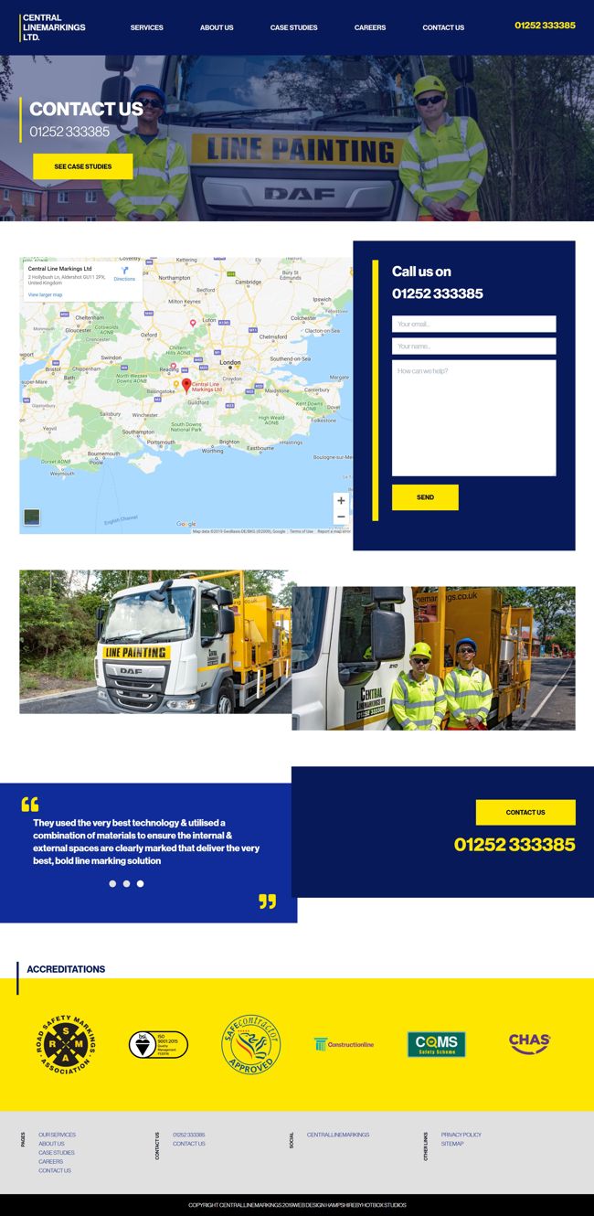 Central Linemarkings Wordpress Web Design SP006 Contact Us