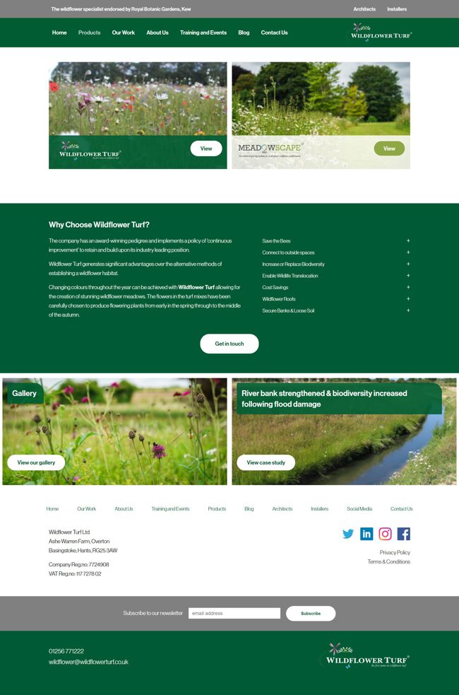 Wildflower Turf Wordpress Web Design SP002 Products