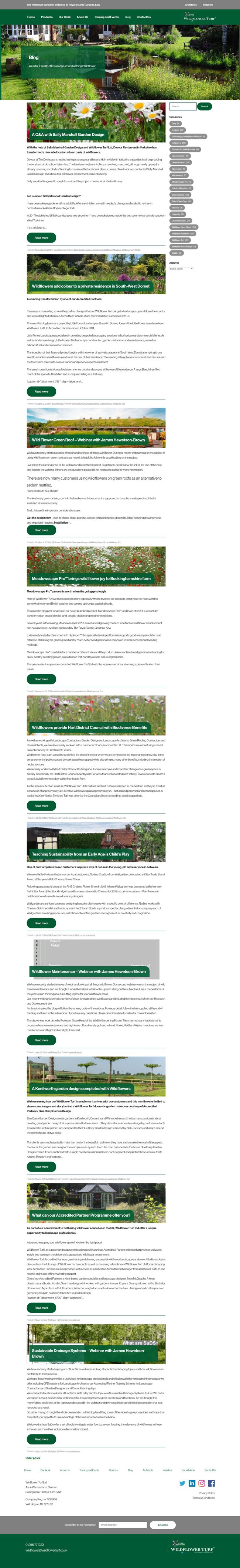 Wildflower Turf Wordpress Web Design SP008 Blog