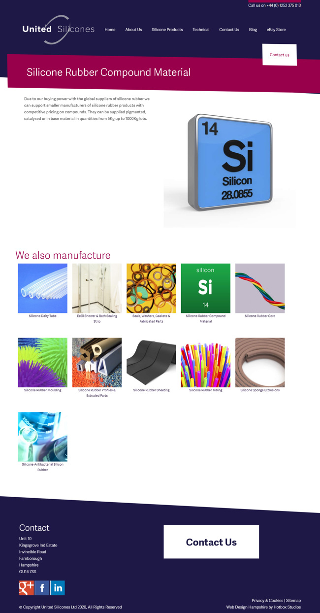 United Silicones Wordpress Web Design And Development SP009 Silicone Products Silicone Rubber Compound Material