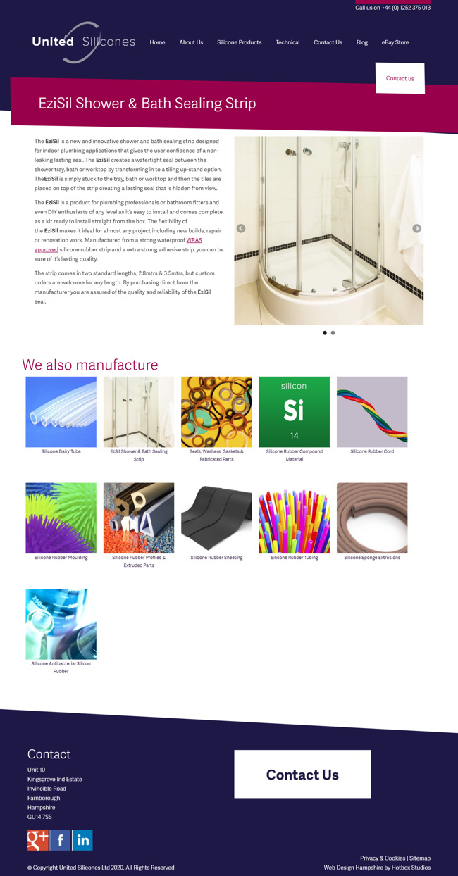 United Silicones Wordpress Web Design And Development SP013 Silicone Products Ezisil Shower Bath Sealing Strip