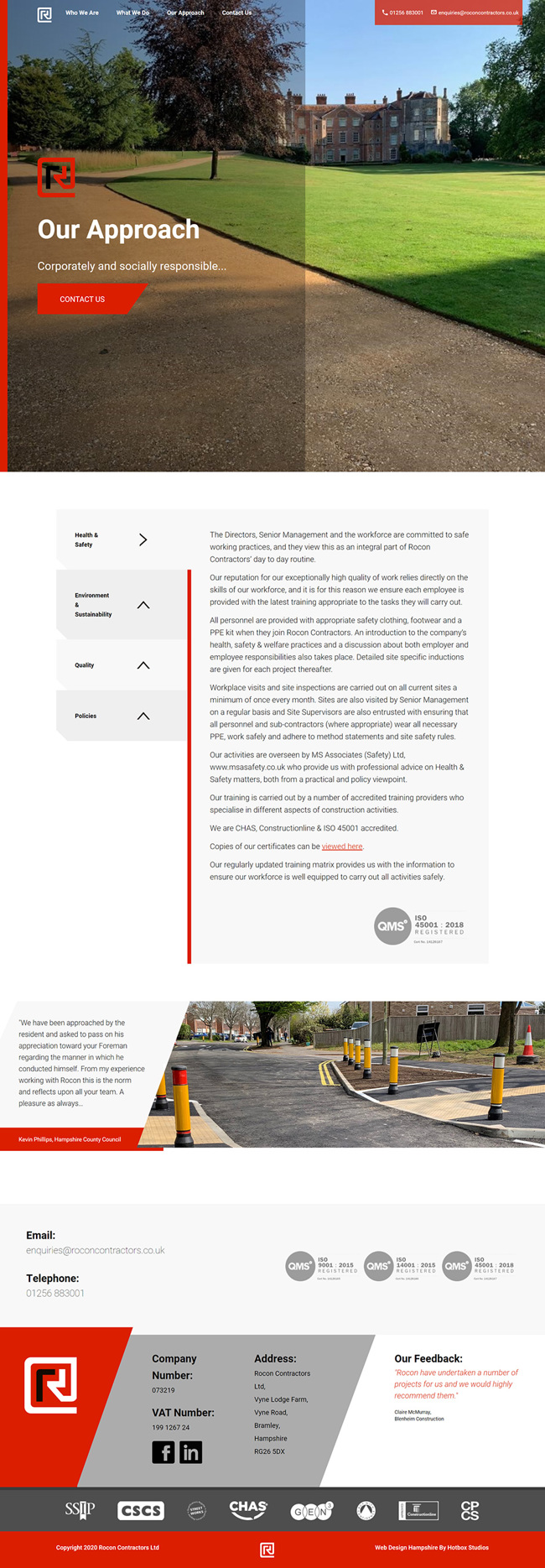 Rocon Contractors Website Design and WordPress Development SP013 Our Approach