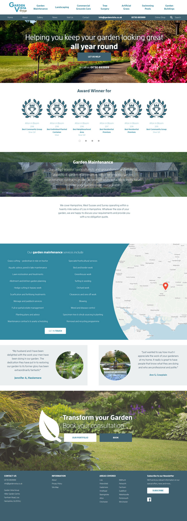 Garden Vista Group Website Design and WordPress Development SP002 Garden Maintenance