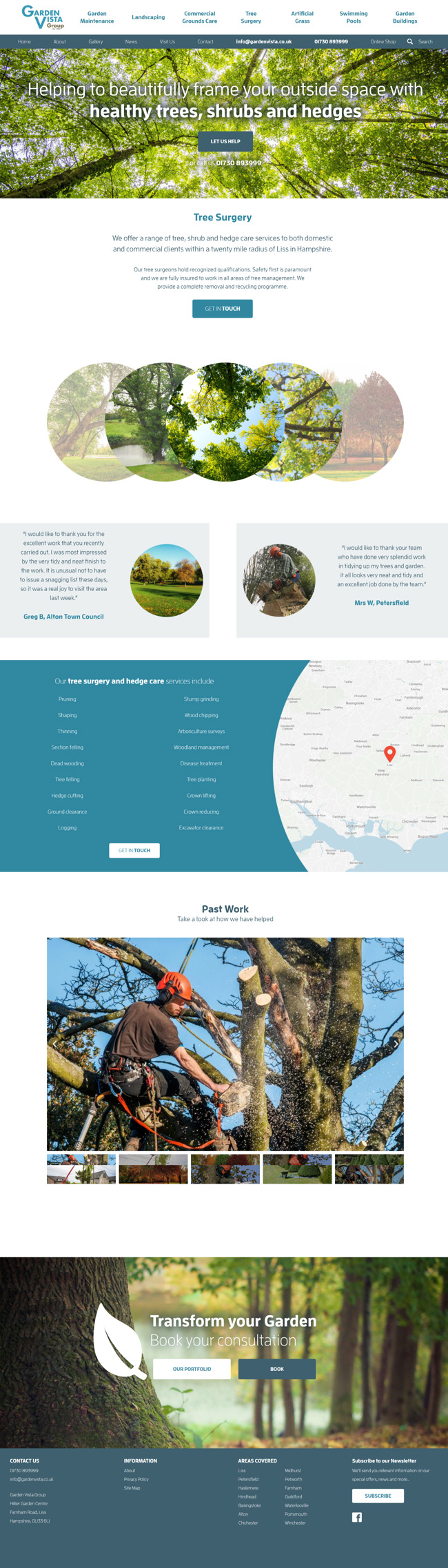 Garden Vista Group Website Design and WordPress Development SP005 Tree Surgery