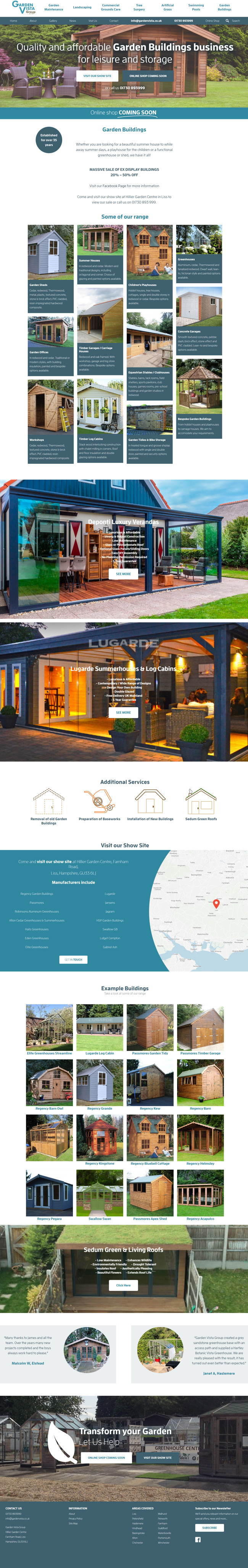 Garden Vista Group Website Design and WordPress Development SP007 Garden Buildings