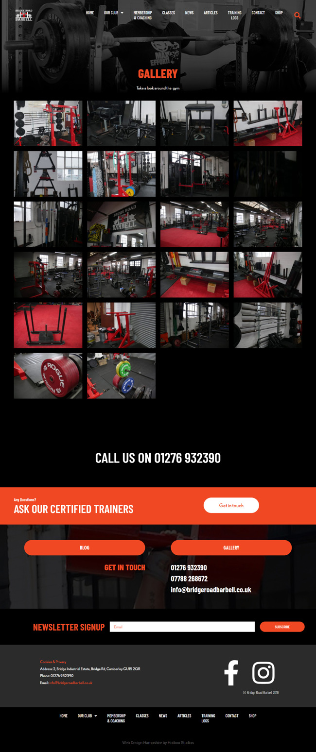 Bridge Road Barbell Website Design and WordPress Development SP011 Gallery