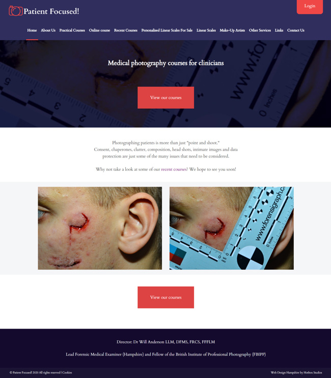 Patient Focused Website Design and WordPress Web Development SP001 Homepage