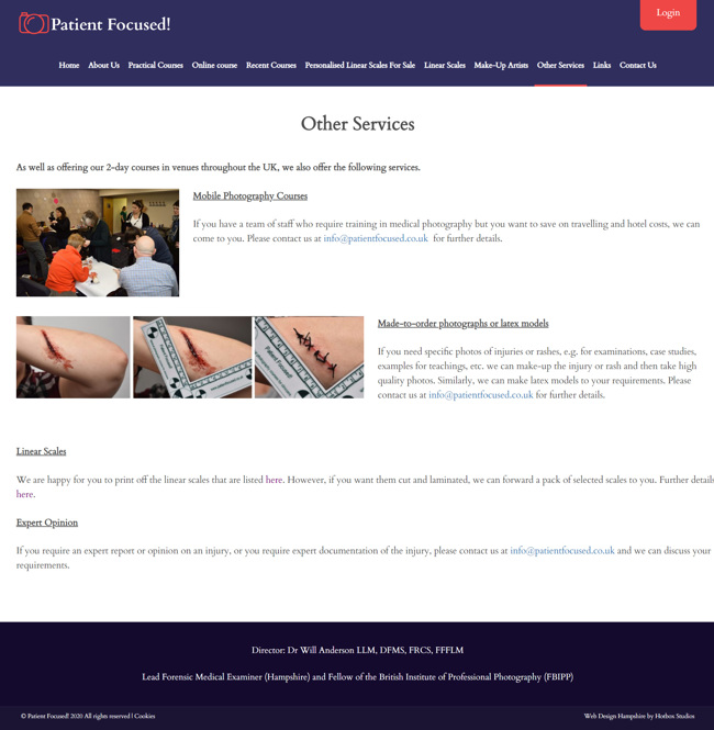 Patient Focused Website Design and WordPress Web Development SP009 Other Services