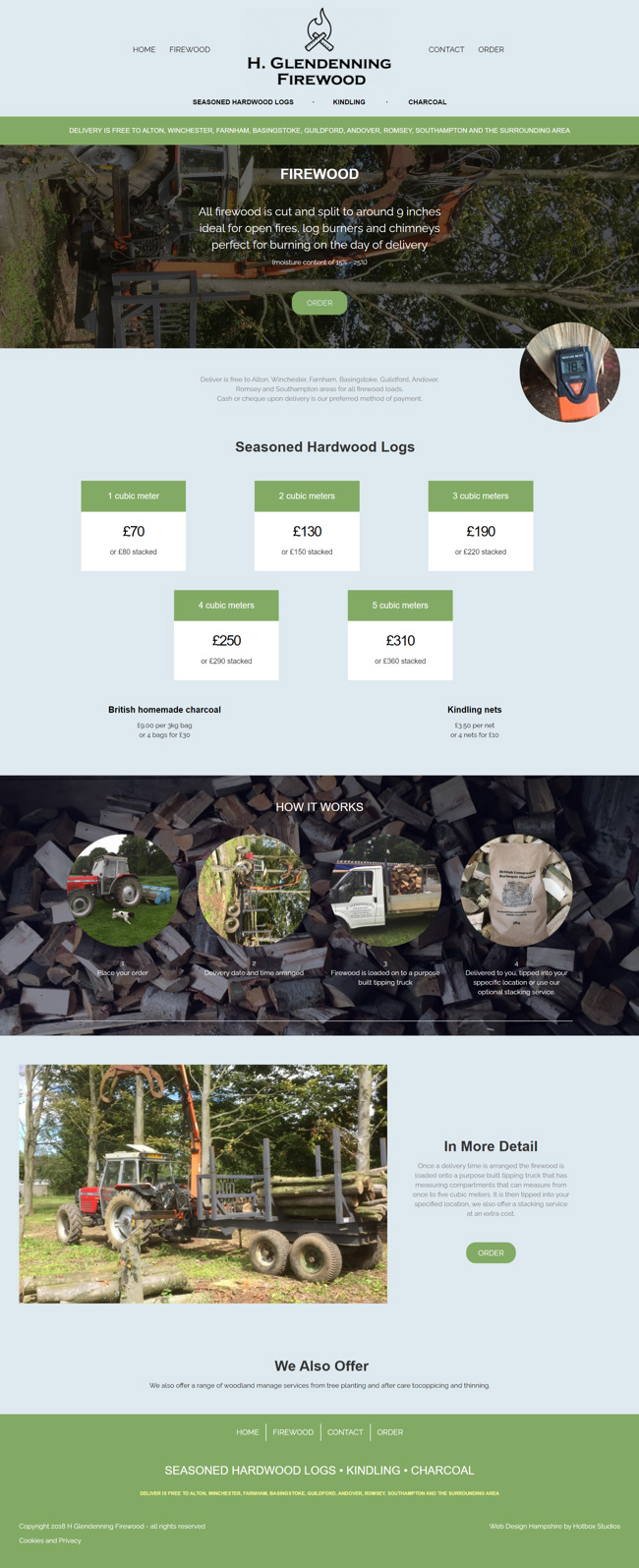 H Glendenning Firewood Website Design and WordPress Web Development SP002 Firewood