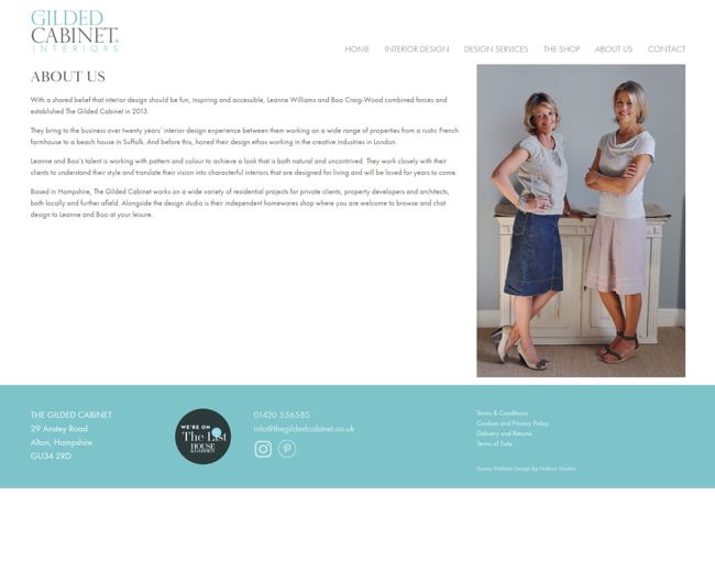 The Gilded Cabinet Website Design and WordPress Web Development SP022 About Us