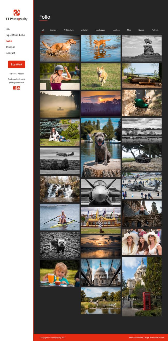 TT Photography Website Design and WordPress Web Development SP003 Folio