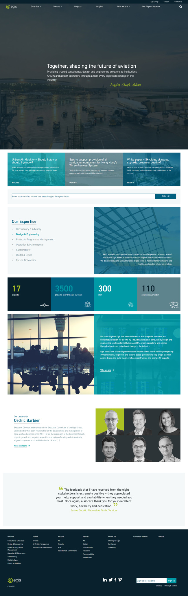 Egis Aviation Website Design and WordPress Web Development SP001 Homepage