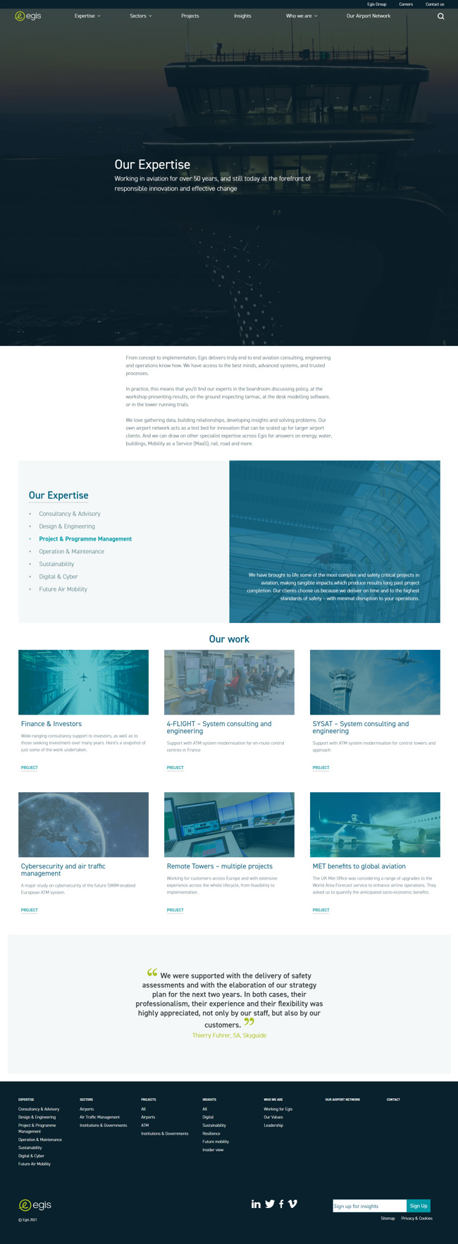 Egis Aviation Website Design and WordPress Web Development SP002 Expertise